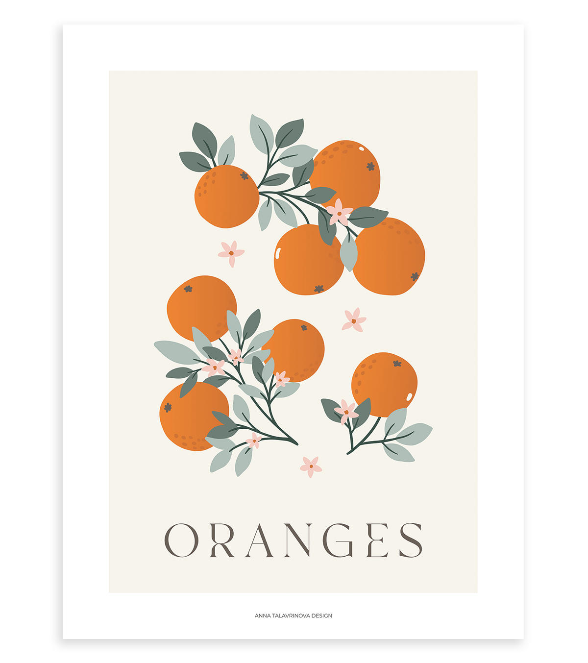 POSTER Orange, 30x40 cm - Beige/Orange, Papier (30/1/40cm) - Lilipinso
