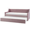 TAGESBETT 90/200cm Rosa Montargis - Pink, Textil (90/200cm) - Beliani