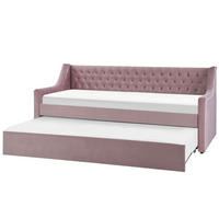 TAGESBETT 90/200cm Rosa Montargis - Pink, Textil (90/200cm) - Beliani