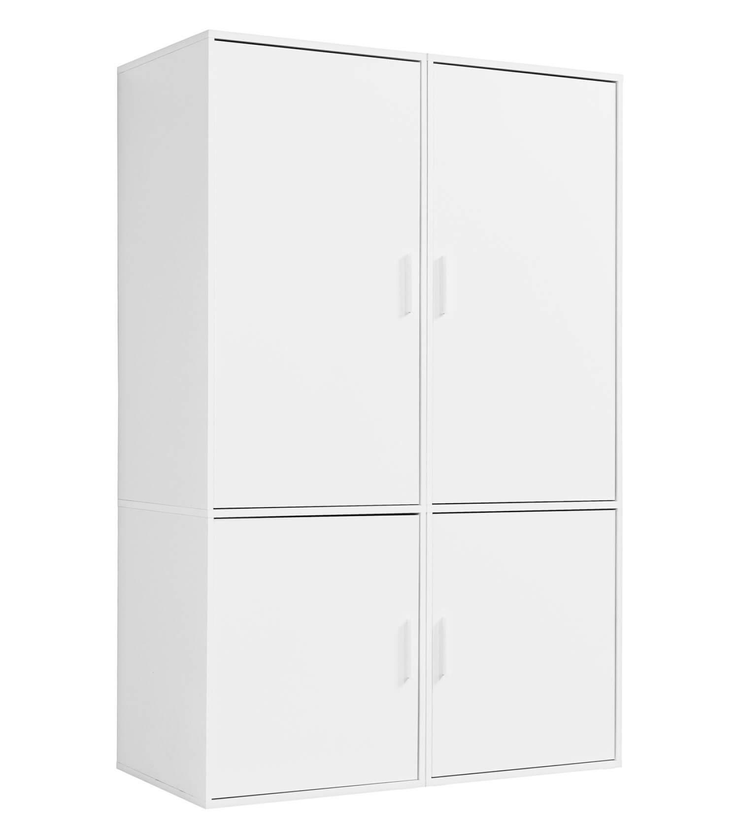 KLEIDERSCHRANK Der Grenzenlose - Weiß, Holzwerkstoff (120/187/58cm) - Mokebo
