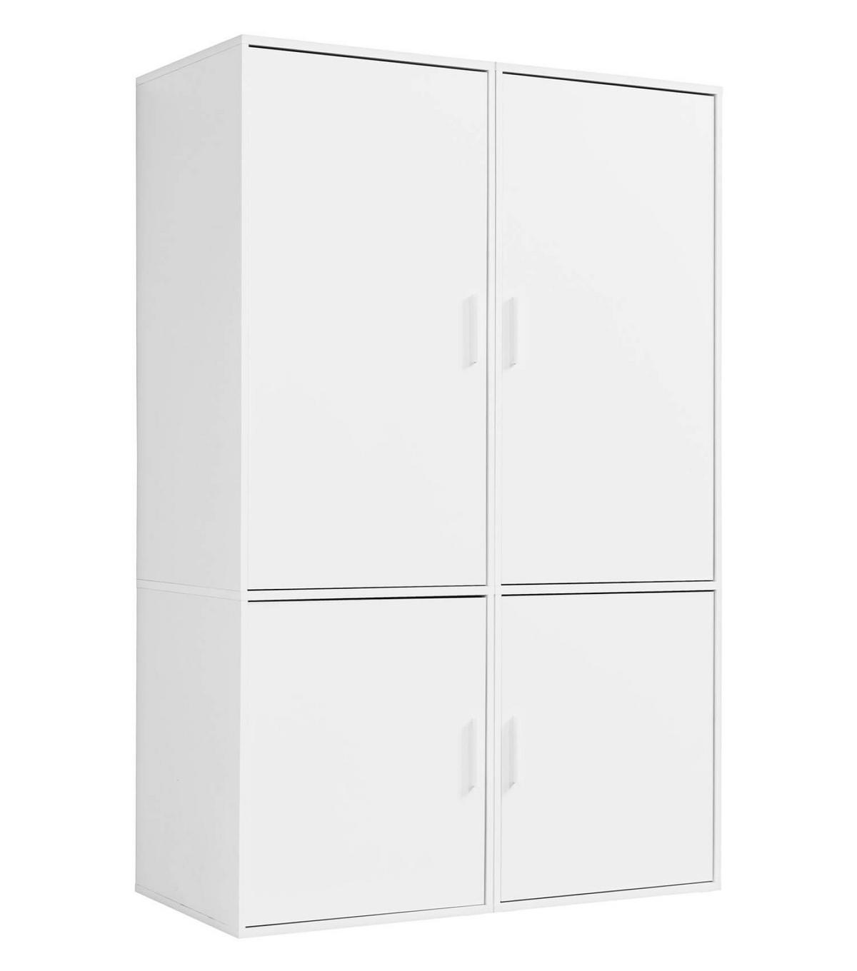 KLEIDERSCHRANK Der Grenzenlose - Weiß, Holzwerkstoff (120/187/58cm) - Mokebo
