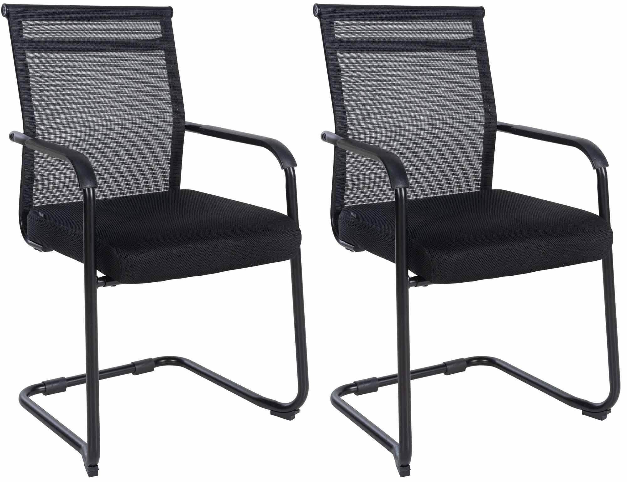 SCHWINGSTUHL 2er Set Stoff schwarz - Schwarz, Textil/Metall (55/95/51cm) - CLP