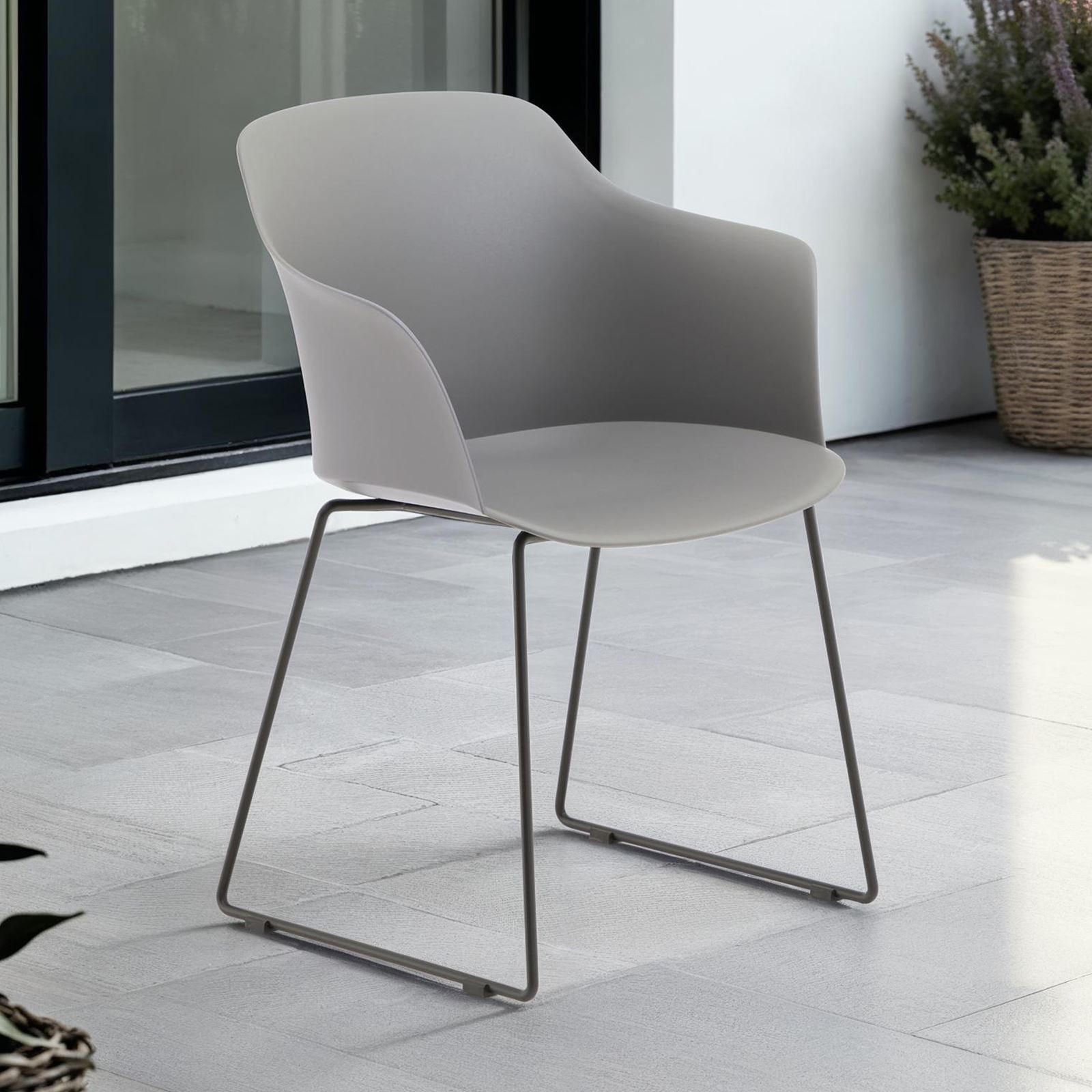 GARTENSTÜHLE FORO 4ER-SET - Grau, Textil (58/82/52cm) - IDIMEX
