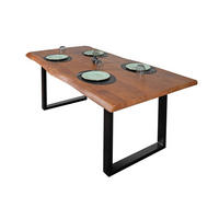 ESSTISCH CALI - Schwarz/Braun, Holz/Metall (100/260/77cm) - SAM