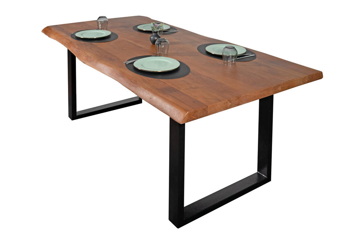 ESSTISCH CALI - Schwarz/Braun, Holz/Metall (100/260/77cm) - SAM