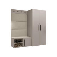 GARDEROBEN-SET Medi I - Kaschmir/Beige, Holzwerkstoff/Kunststoff (80/191/50cm) - MIRJAN24