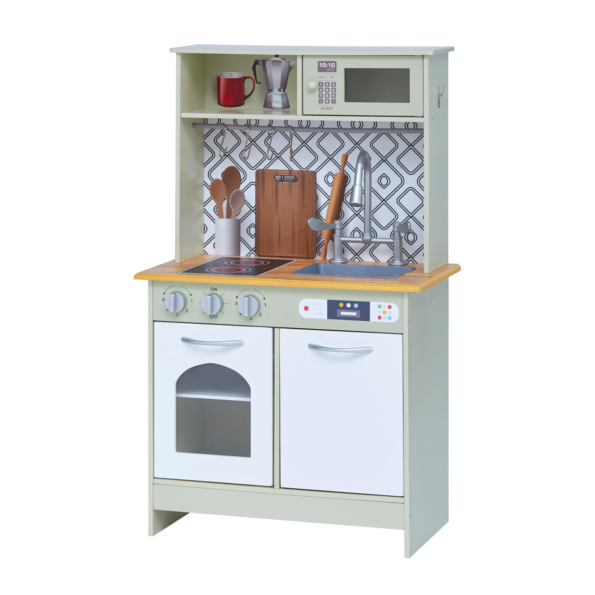 Teamson Kids Holz-Spielküche Weiß 57x95x31 cm