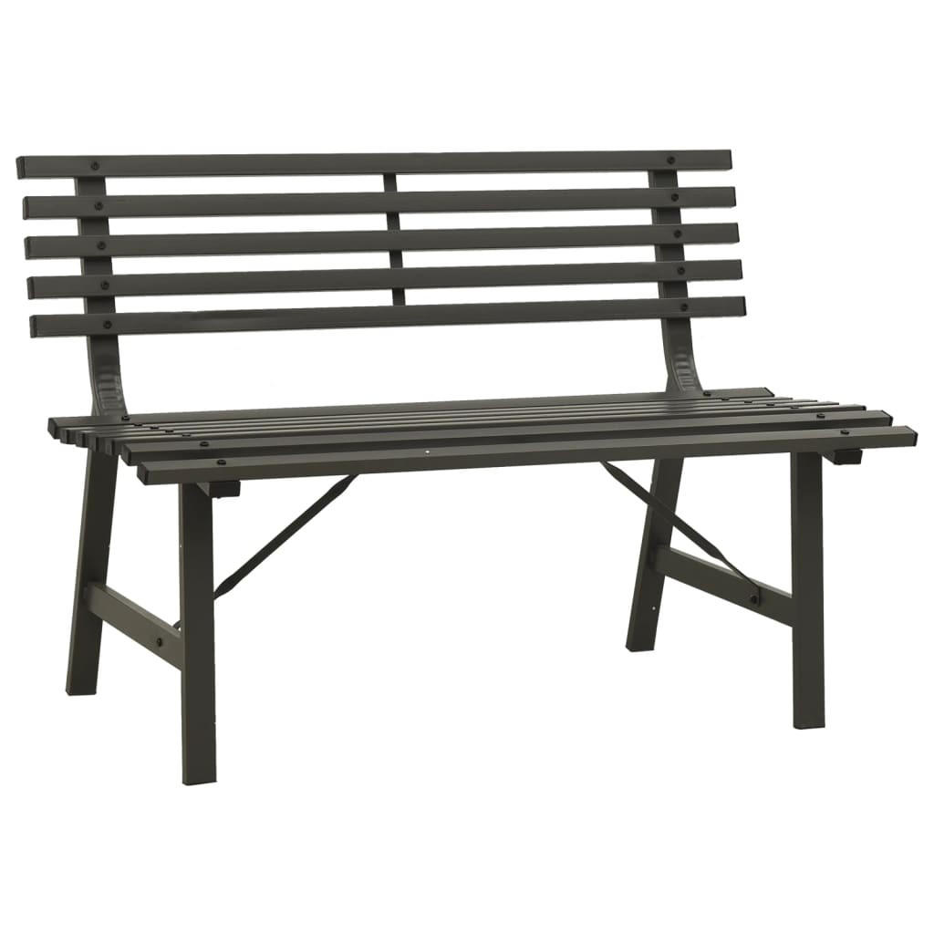 furnicato Gartenbank Schwarz 110x76.5x59 cm