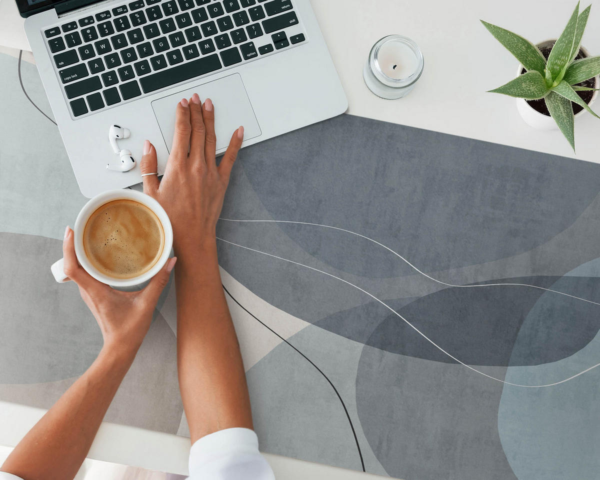 SCHREIBTISCHUNTERLAGE 120x60 cm Blau - Dunkelblau, Kunststoff (1.6/120/60cm) - Wallfluent