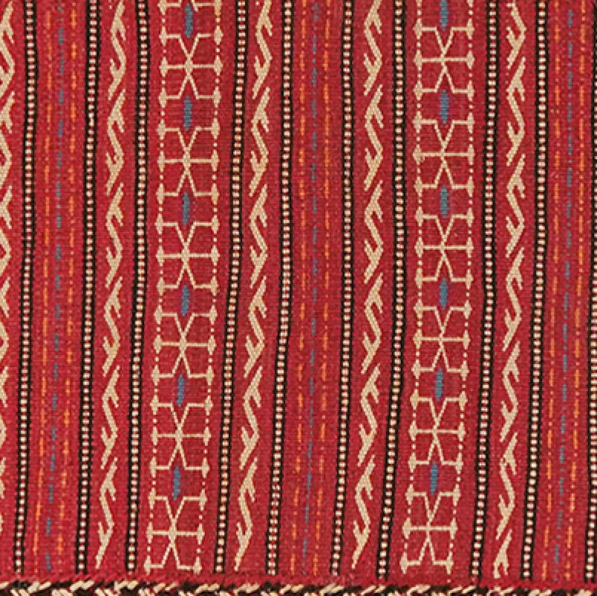 KELIM-TEPPICH handgewebt Kordi Rot 89/63 cm Schurwolle - Rot, Textil (63/89cm) - Looma