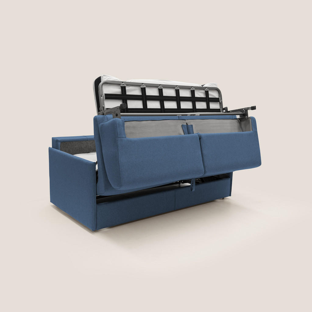 Thumbnail - Divani.store Schlafsofa, Blau, Textil, 4-Sitzer, Rechteckig, 189x96x96 cm, Wohnzimmer, Sofas & Couches, Schlafsofas