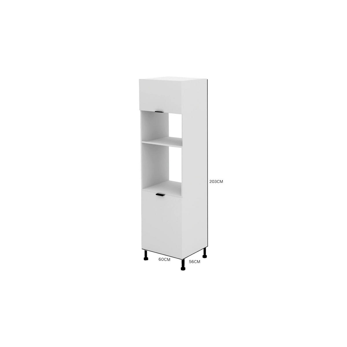 BACKOFEN-HOCHSCHRANK – 60 cm – Lunara – Dunkelgrau - Dunkelgrau, Holzwerkstoff (60/203/56cm) - hi-markt