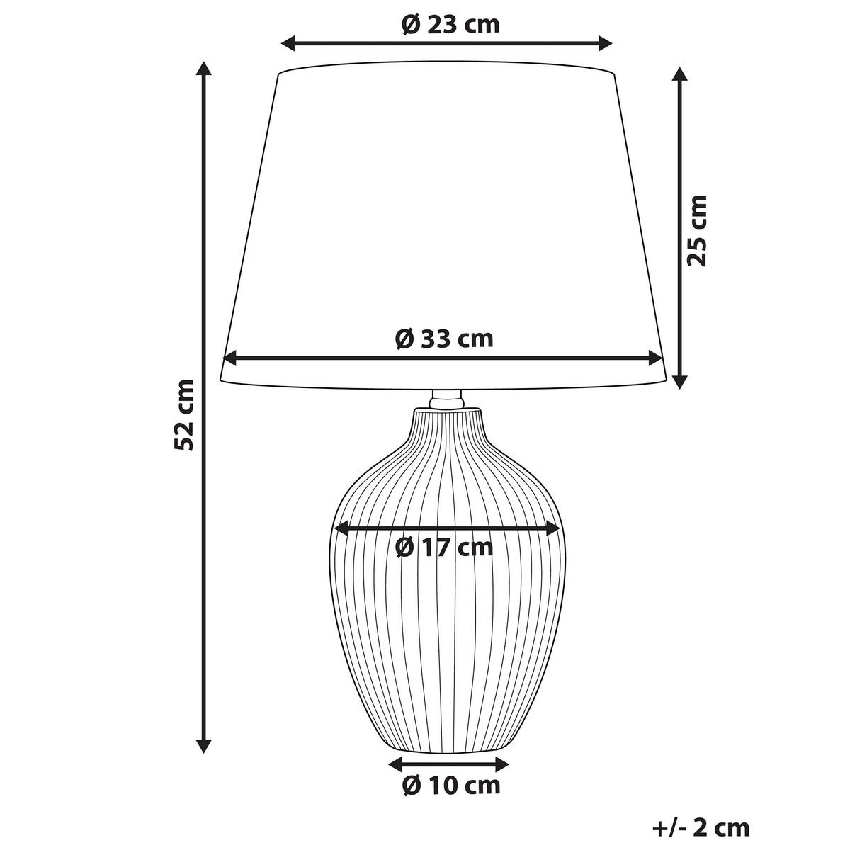 TISCHLAMPE Fergus 33/33/52 cm - Braun, Keramik (33/33/52cm) - Beliani