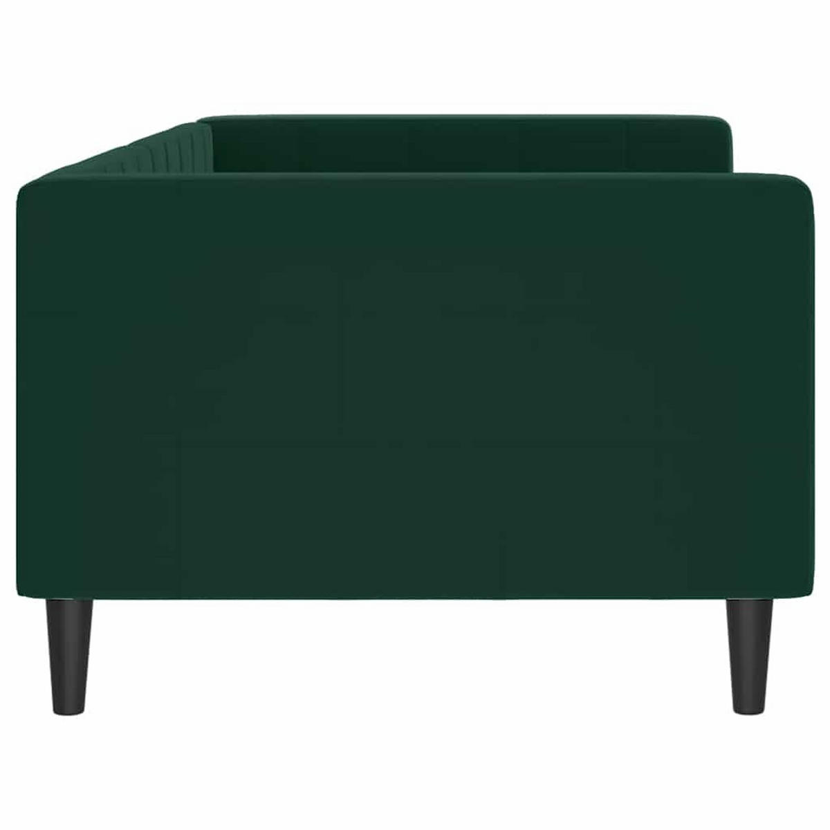 TAGESBETT Dunkelgrün 90/200 Cm Samt - Grün, Textil (90/200cm) - vidaXL