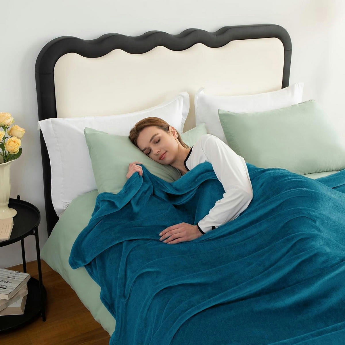 KUSCHELDECKE Flanell 130 x 150 cm Türkis - Türkis, Textil (130/150cm)