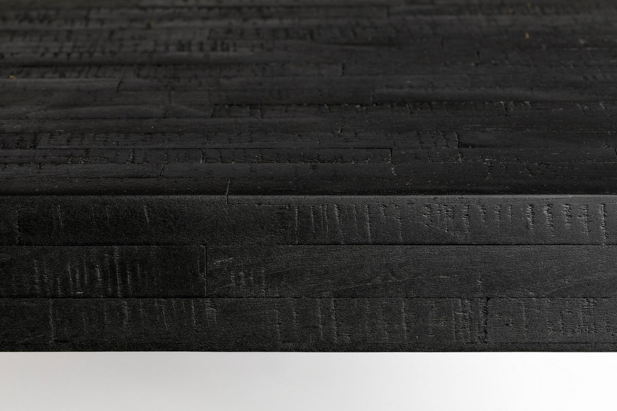 ESSTISCH Suri - Schwarz - 220/100/76 cm - Schwarz, Holz (220/100/76cm)