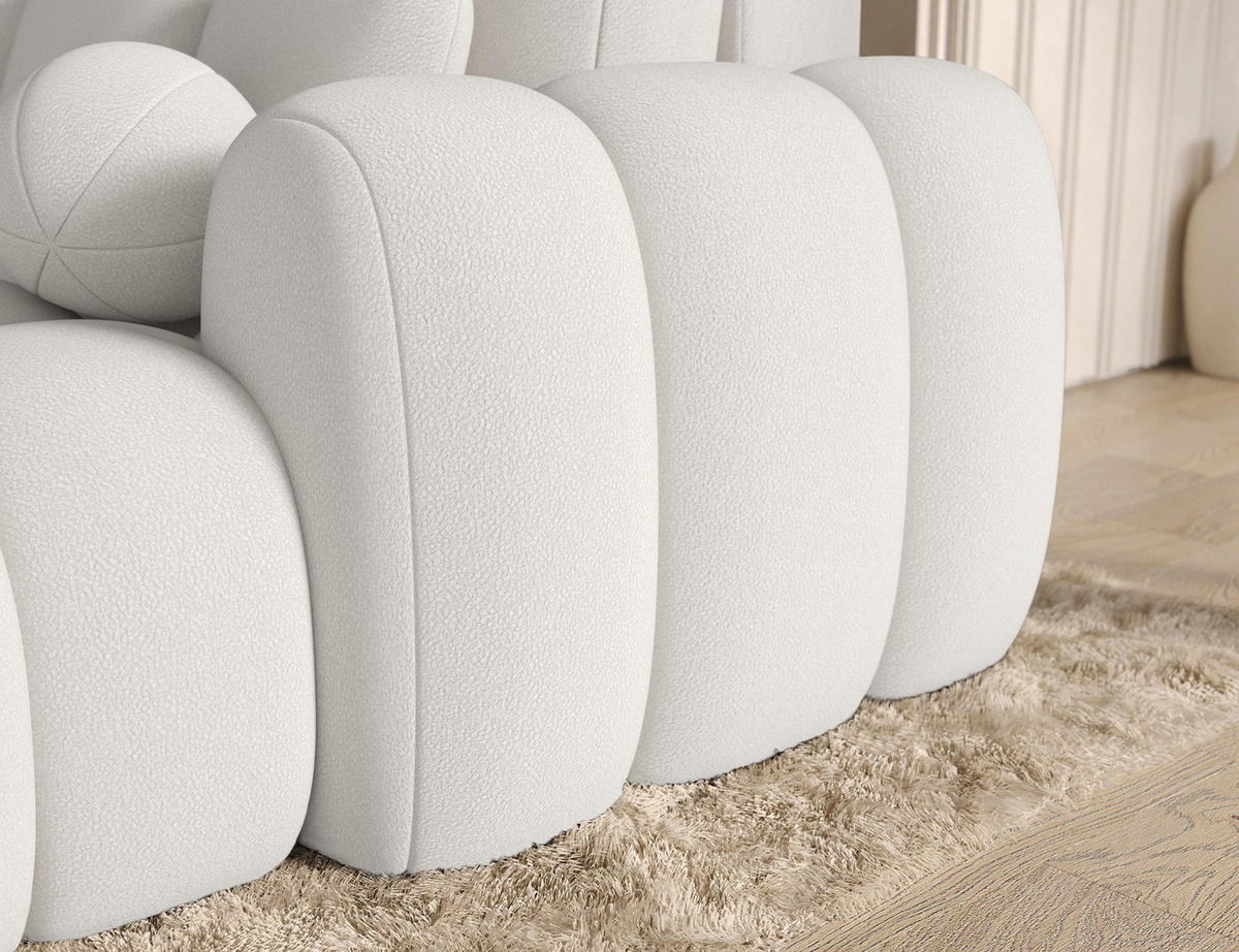 ECKSOFA COVELION L-Form – Schlaffunktion, Bettkasten, Wellenfederung, HR-Kaltschaum, inkl. Kissen, moderner Wohnkomfort - Weiß, Kunststoff (167/260cm) - Wohnideebilder