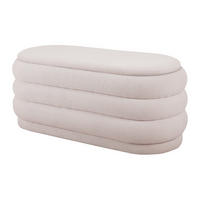 SITZBANK - 112 cmcm x 47 cmcm - Samt, Stoff - Cremefarben - ECAMBI - Creme, Textil (112/49/47cm) - Vente-Unique