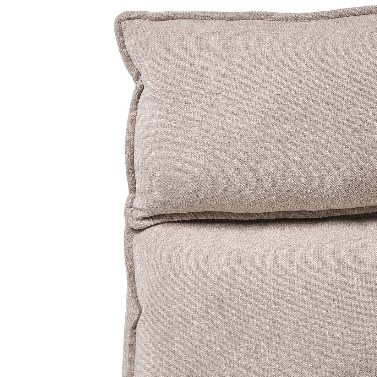 CHEFSESSEL mit Fußstütze Chenillegewebe Beige Eaton - Beige, Textil (50/123/66cm) - Beliani