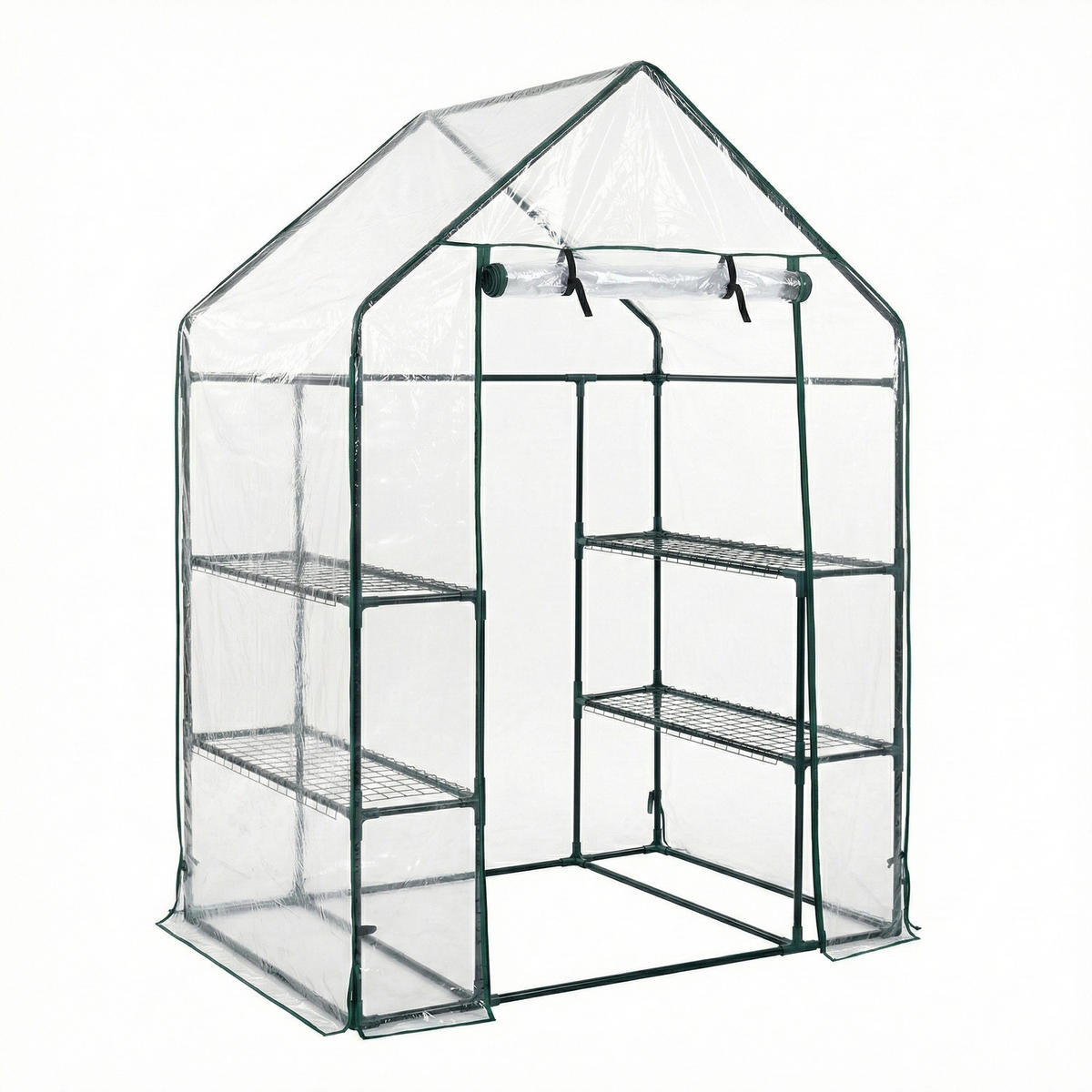 FOLIENGEWÄCHSHAUS Miva 143 x 73 x 195 cm - Transparent, Kunststoff (73/195/143cm) - EDENIA