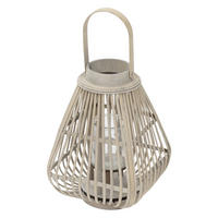 BAMBUSOVÁ LAMPION V: 42,5 cm, dřevěná barva, styl boho - přírodní, dřevo (23/42.5/23cm) - ECD-Germany