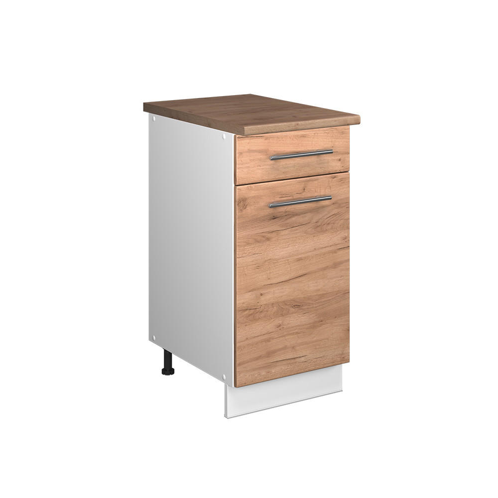 SPODNÍ SKŘÍŇKA PRO DŘEZ/VARNOU DESKU Fame-Line Zlatý mocný dub 40 cm , PD Dub - bílá/barva dubu, kompozitní dřevo (40/82/60cm) - Vicco