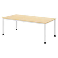 SCHREIBTISCH Serie-H 100/200/74 cm in Ahornfarben/Weiß - Ahornfarben/Weiß, Holzwerkstoff (100/200/74cm) - bümö