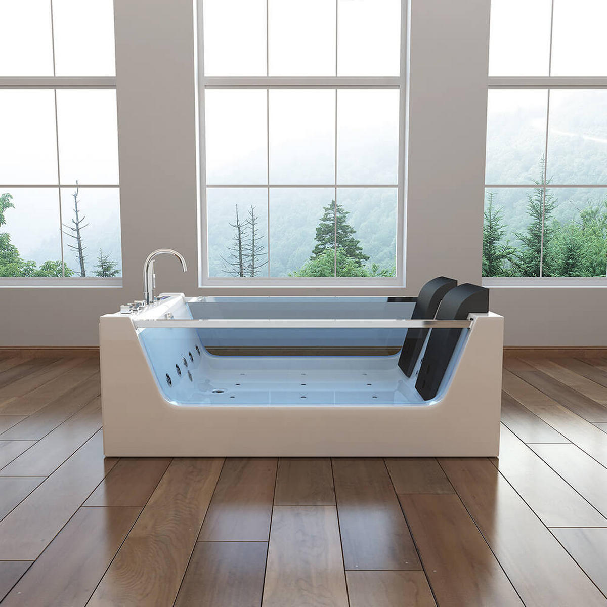 WHIRLPOOL ATLANTIC - Größe: XL - Weiß, Keramik (180/60/120cm) - Home Deluxe