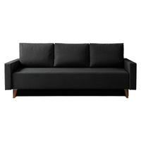 SCHLAFSOFA Oviedo - Schwarz, Holz/Kunststoff (215/86/95cm) - MIRJAN24