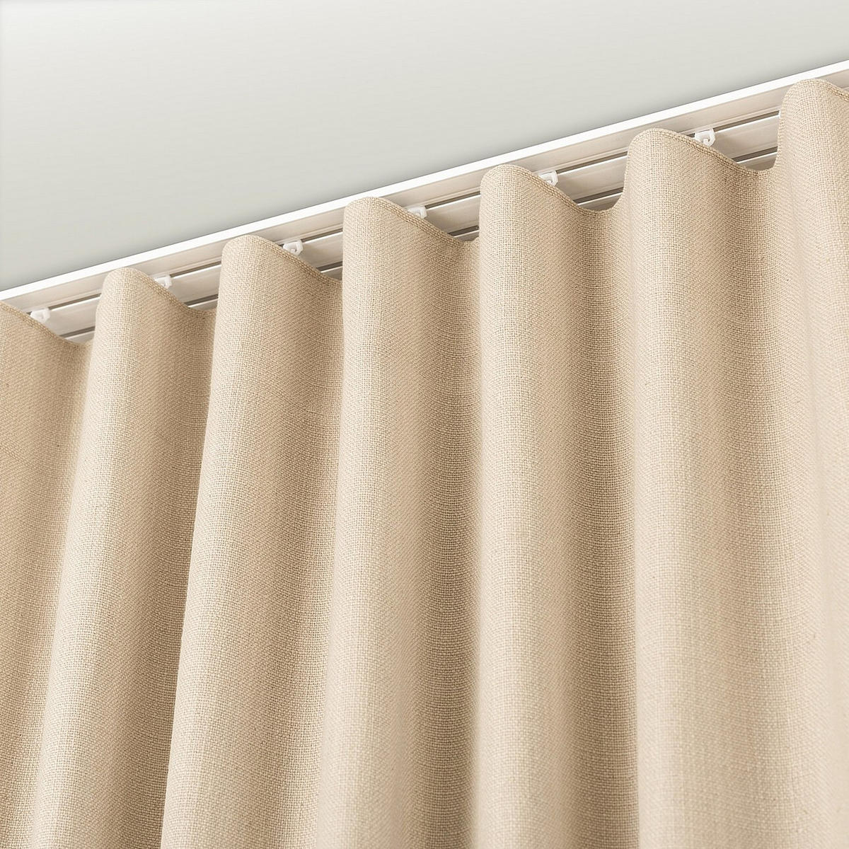 FERTIGVORHANG mit Schlaufenband sand 140 x 280 cm - Sandfarben, Textil (140/280cm) - Dekoria