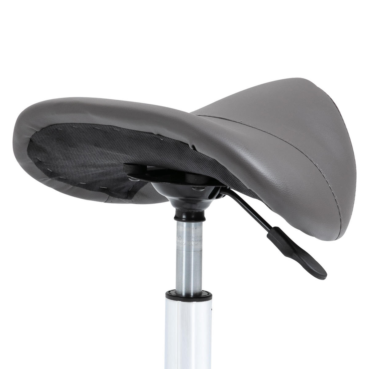 ROLLHOCKER Höhenverstellbarer Drehhocker Arbeitshocker mit Rädern Grau - Grau, Kunststoff (53/49/52cm) - HOMCOM