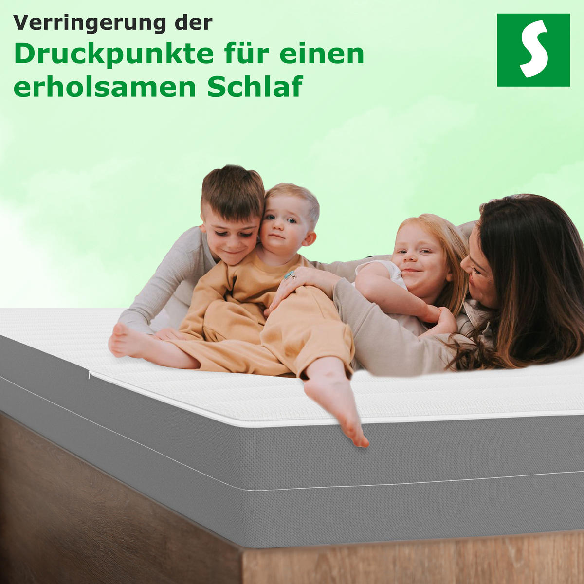 KALTSCHAUMMATRATZE 7 Zonen Höhe 17 cm 140 x 200 cm - Weiß, Textil (140/200cm) - Schlaftroll
