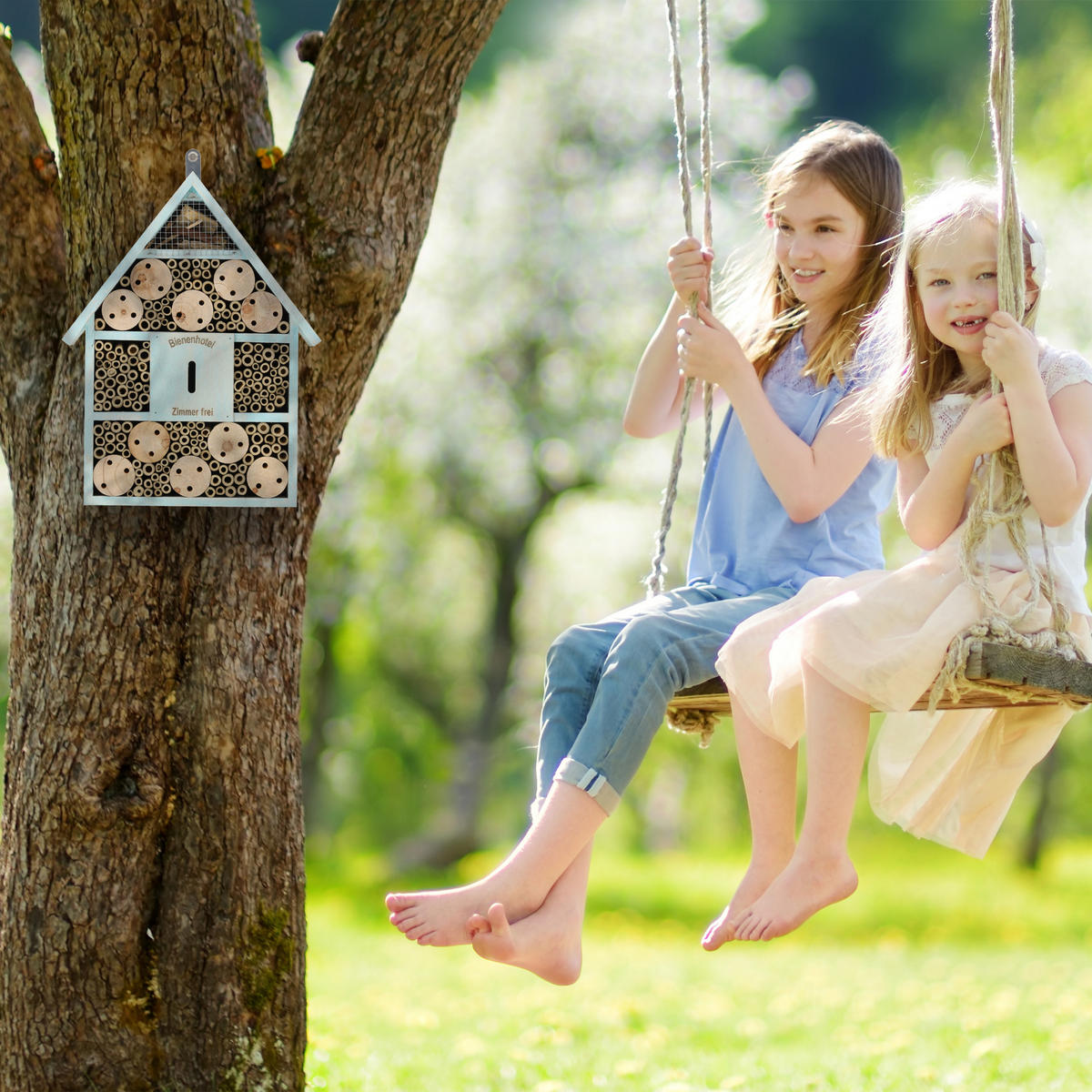 BIENENHOTEL - Multicolor, Holz (29/38/9cm) - Relaxdays