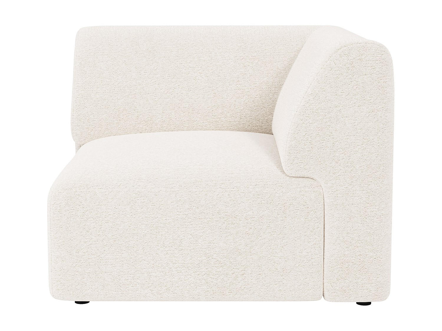 SESSEL mit gerader Rückenlehne - 1 Person - stoff - weiß Pogni - Weiß, Textil (97/73/97cm) - Vente-Unique