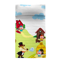 TAGESDECKE piggys 180x260 cm (bett 80/90/105) mehrfarbig - Multicolor, Textil (180/260cm) - Happy Friday