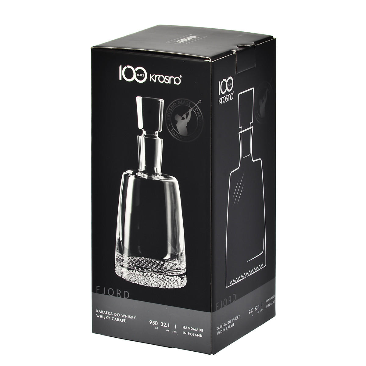 WHISKYKARAFFE FJORD, 950 ML, HANDGEFERTIGT - Transparent, Glas (0.95L) - Krosno Glass
