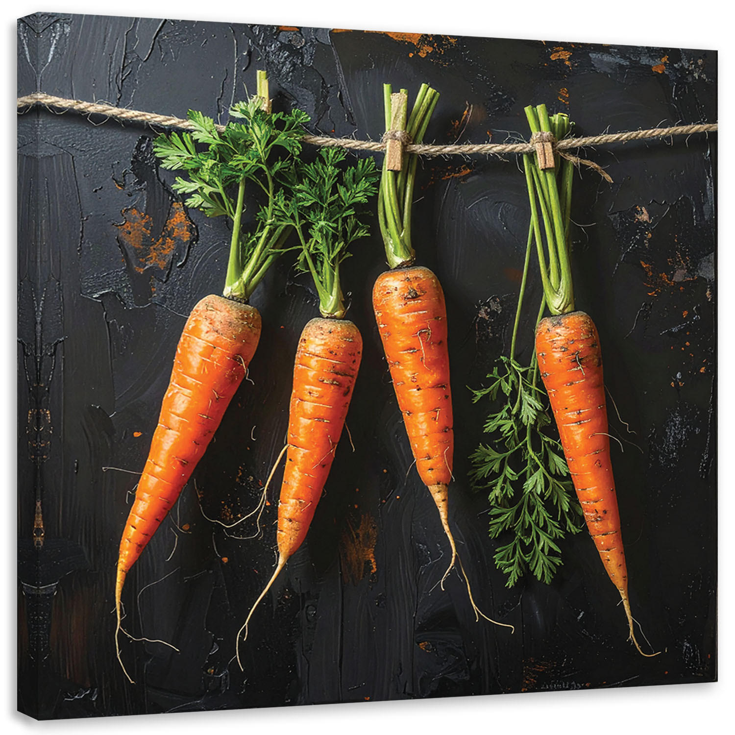 LEINWANDBILD Essen & Trinken 50x50cm - Orange, Textil (50/50cm) - Feeby