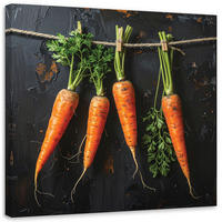 LEINWANDBILD Essen & Trinken 50x50cm - Orange, Textil (50/50cm) - Feeby