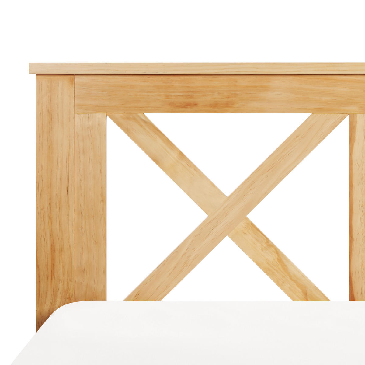 BETT mit Lattenrost 140x200 cm Heller Holzfarbton Tannay - Hellbraun, Holz (140/200cm) - Beliani