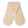DOPPEL-OFENHANDSCHUH Sterne 18/84 cm, Baumwolle wattiert - Beige, Textil (18/84cm) - Homescapes