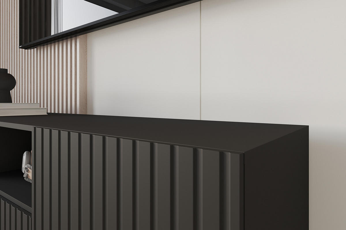 LOWBOARD KITO-S 140x50x41 cm - Schwarz - Schwarz, Holzwerkstoff (140/50/41cm) - ALTDECOR