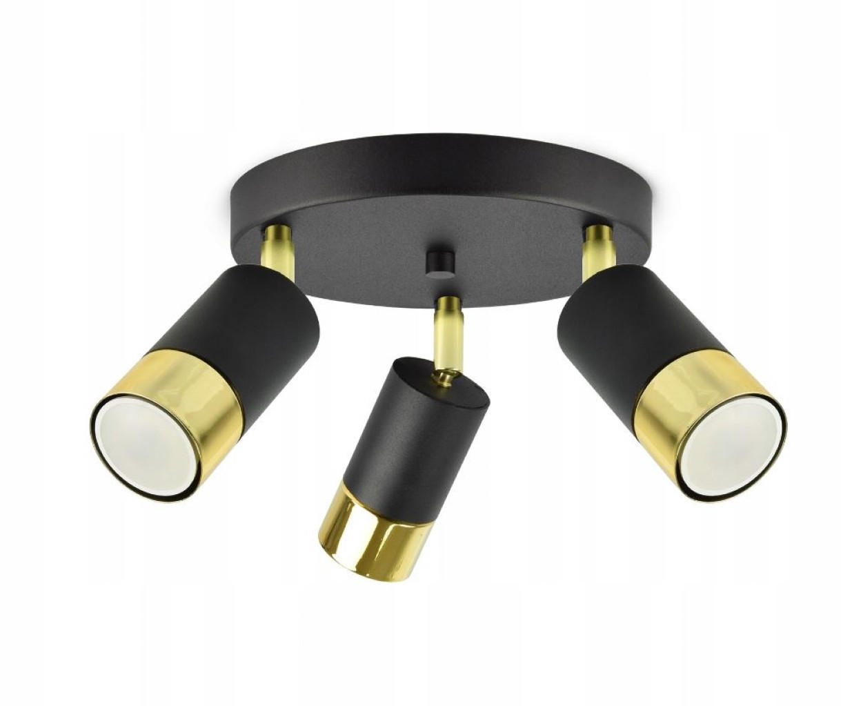 DECKENLEUCHTE Milano Tube - Goldfarben/Schwarz, Metall (20/20/18cm) - kiki design