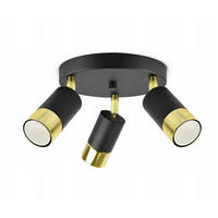 DECKENLEUCHTE Milano Tube - Goldfarben/Schwarz, Metall (20/20/18cm) - kiki design