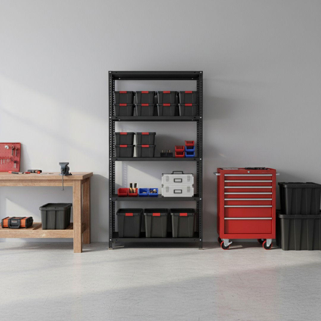 SCHRAUBREGAL PANDA TALL | HxBxT 200x100x30cm | 6 Fachböden | Fachlast 100kg | Anthrazit - Anthrazit, Metall (100/200/30cm) - PROREGAL