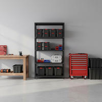 SCHRAUBREGAL PANDA TALL | HxBxT 200x100x30cm | 6 Fachböden | Fachlast 100kg | Anthrazit - Anthrazit, Metall (100/200/30cm) - PROREGAL