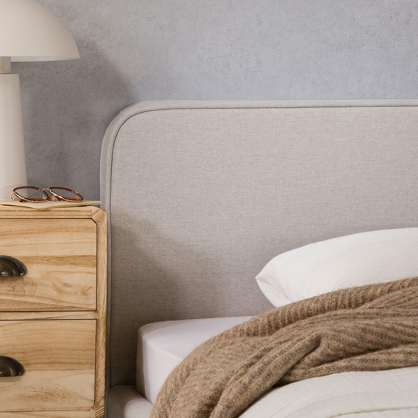 POLSTERBETT MARINI 90X200 CM - Hellgrau, Textil (90/200cm) - IDIMEX