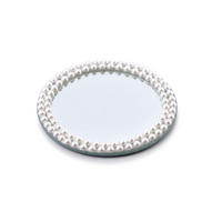 DEKOTABLETT Margot Perle 15/15/1 cm Glas - Perlmutt, Glas (1cm) - Mondex