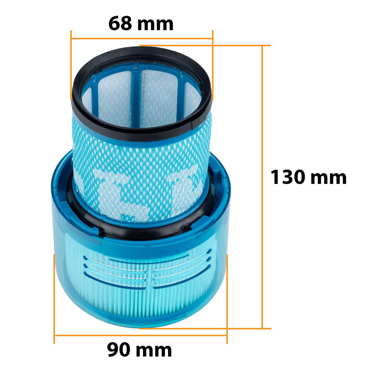 FILTER V11/V15 Ersatzfilter Set, waschbar, wiederverwendbar, kompatibel, verbessert Luftqualität - Multicolor, Kunststoff/Metall (10/10/10cm)