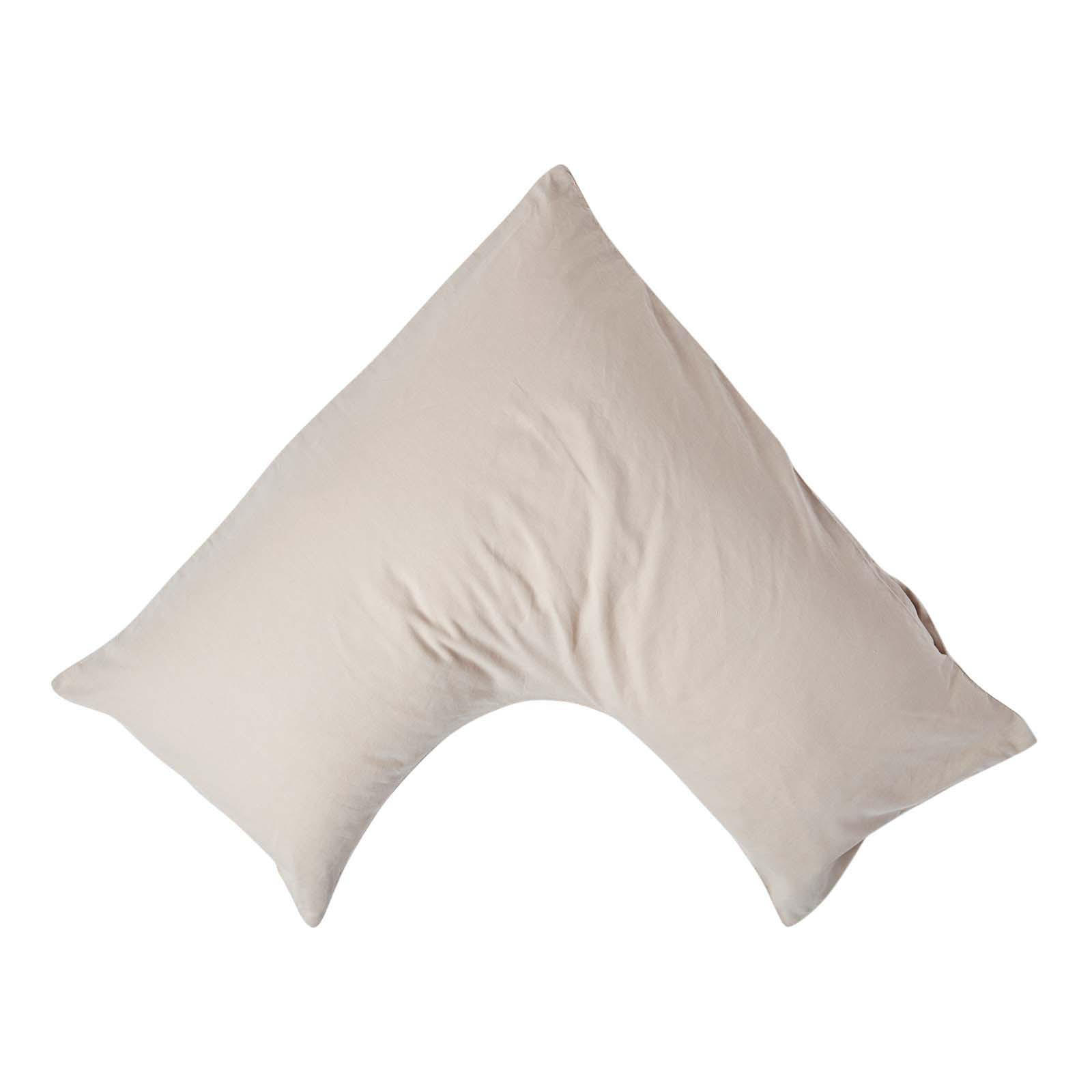 KISSENBEZUG Leinen für V-Form-Kissen - Beige, Textil (38/76cm) - Homescapes