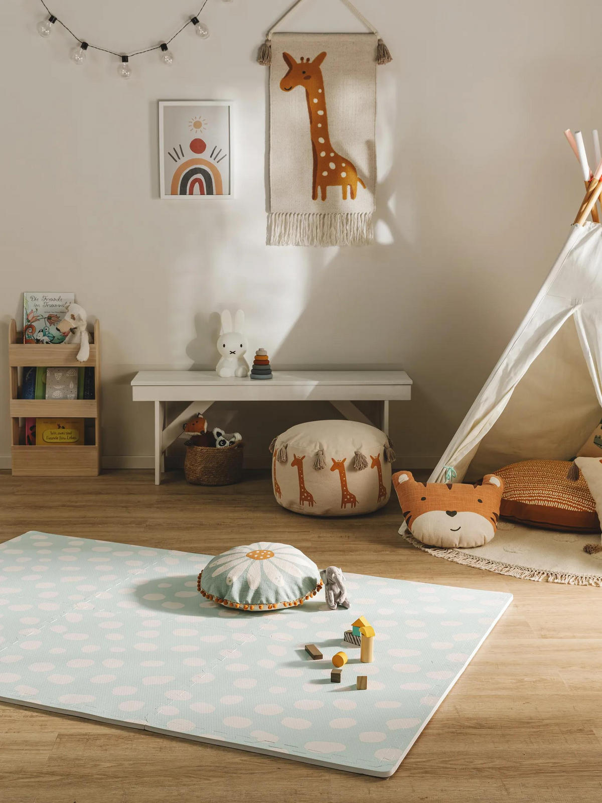 SPIELMATTE Savannah Mint 120x180 cm - Mintgrün, Textil (120/180cm) - Lytte